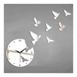 MONTRE DE PIGEON ARGENTE EFFET MIROIR 