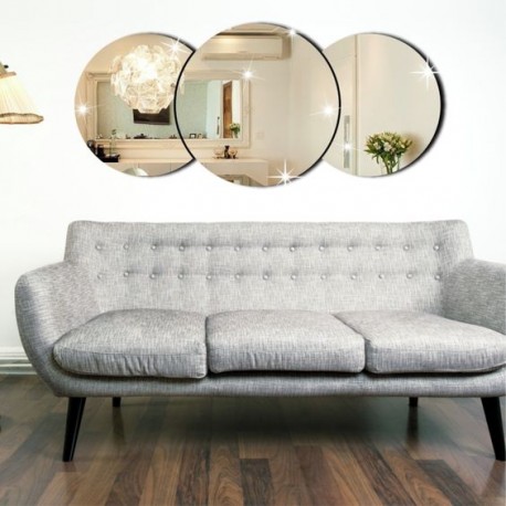 MIROIR CERCLE DÉCORATION (3PCS)