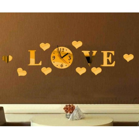 MONTRE LOVE EN DORE - effet miroir