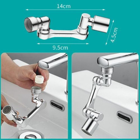 Robinet De Filtre Anti-éclaboussures Multifonction Rotatif 1080 °