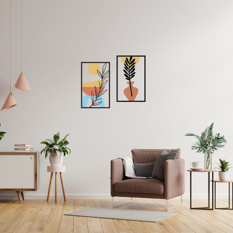 Tableaux muraux BOHO colorés