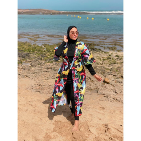 Burkini Maillot Hijab noir Style 2