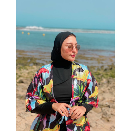 Burkini Maillot Hijab noir Style 2