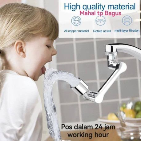 360-Degree Swivel Stainless Steel Faucet Nozzle