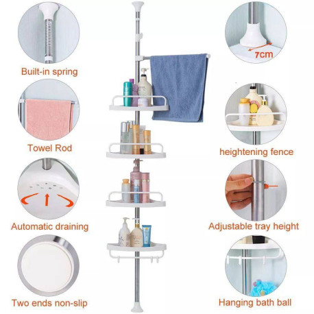  l'étagère d'angle multi-niveaux à 4 niveaux de 16 kg