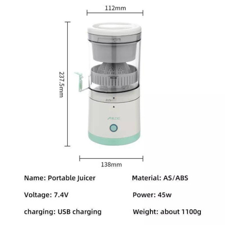 Presse-Fruits Portable Électrique sans Fil